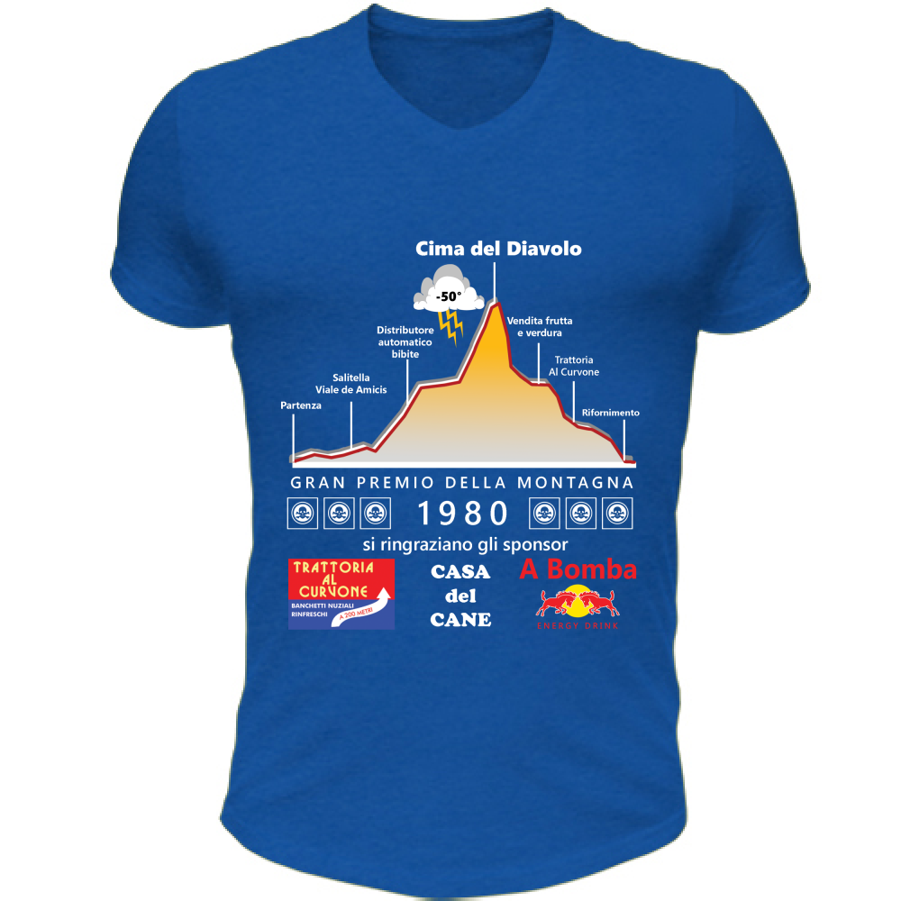 T-Shirt Unisex Scollo V La Cima del Diavolo