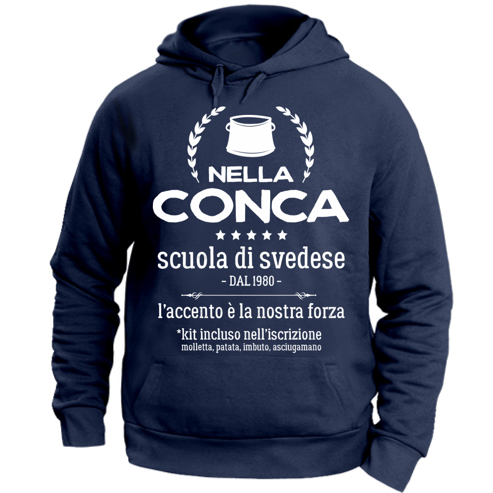 Felpa Unisex con Cappuccio Nella Conca