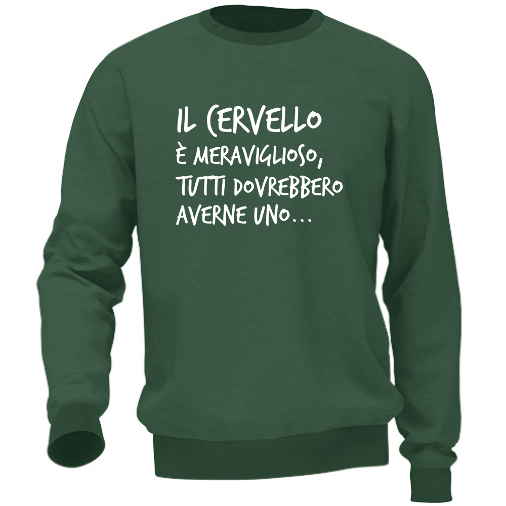 Felpa Unisex Il Cervello - Scritte Divertenti