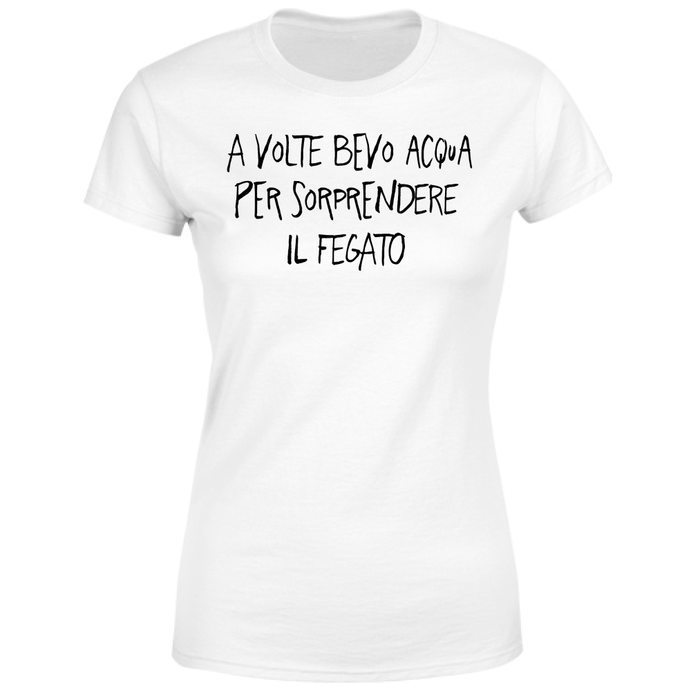 T-Shirt Donna Bevo acqua - Scritte Divertenti - Chiara