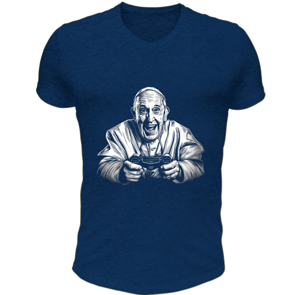T-Shirt Unisex Scollo V Papa Gamer