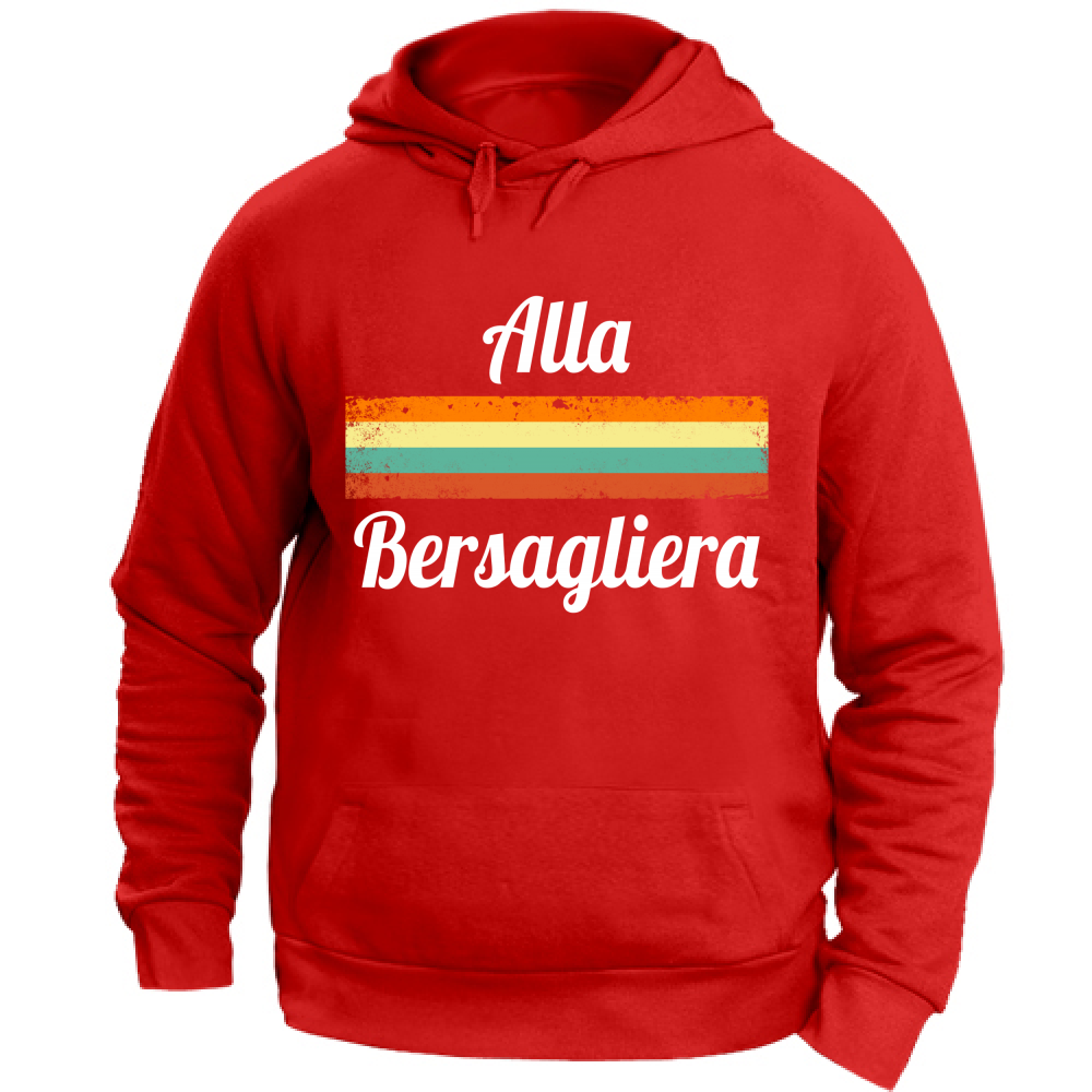 Felpa Unisex con Cappuccio Alla Bersagliera