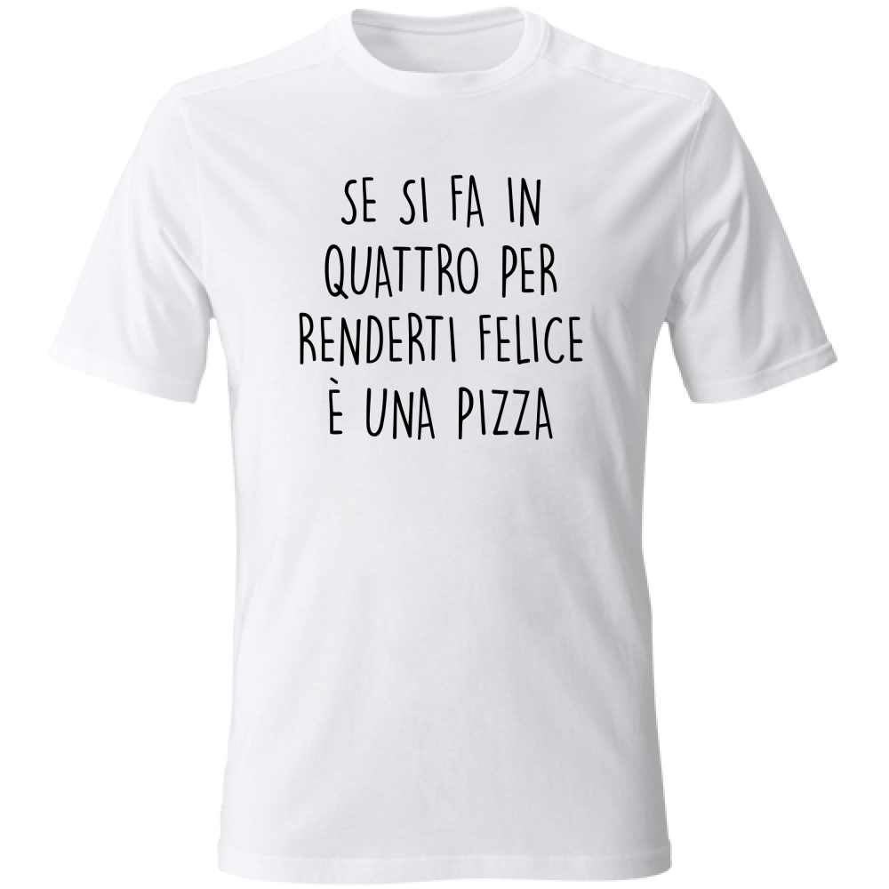 T-Shirt Unisex Pizza - Scritte Divertenti - Chiara