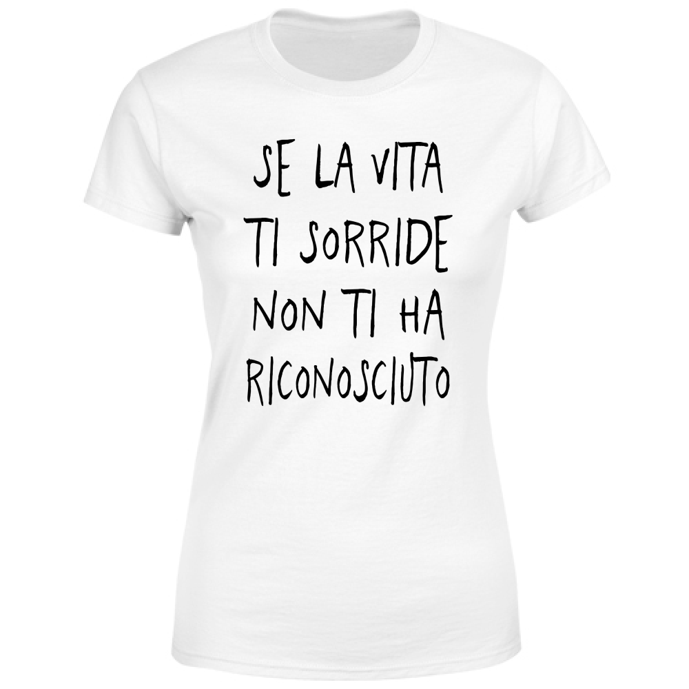 T-Shirt Donna Sorride - Scritte Divertenti - Chiara