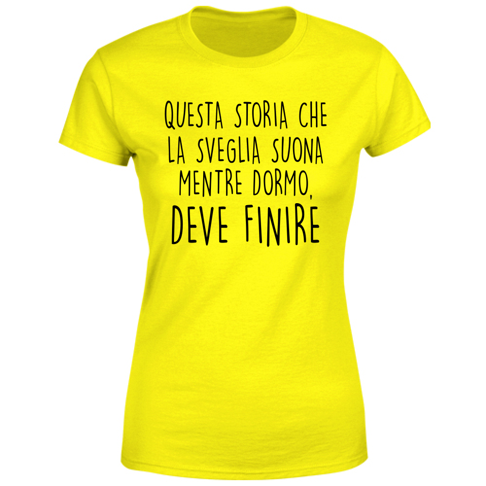 T-Shirt Donna Mentre dormo - Scritte Divertenti - Chiara