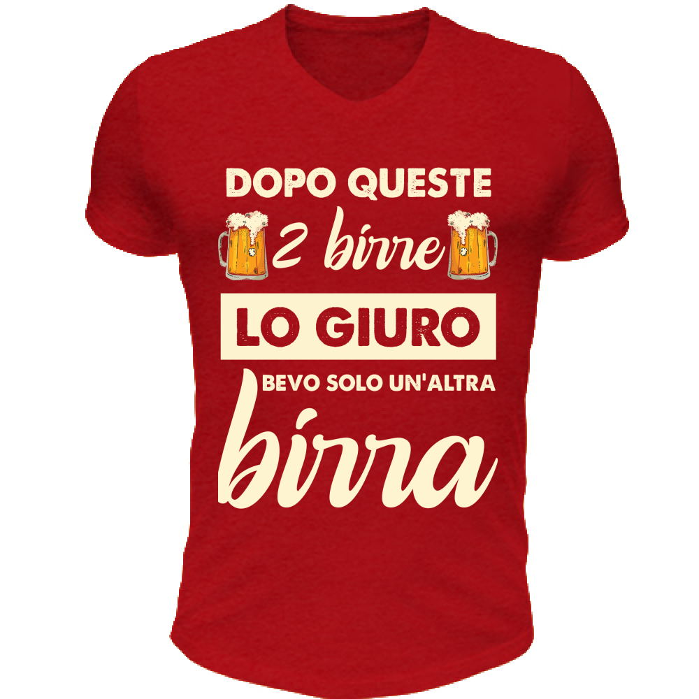 T-Shirt Unisex Scollo V 2 birre + 1 birra