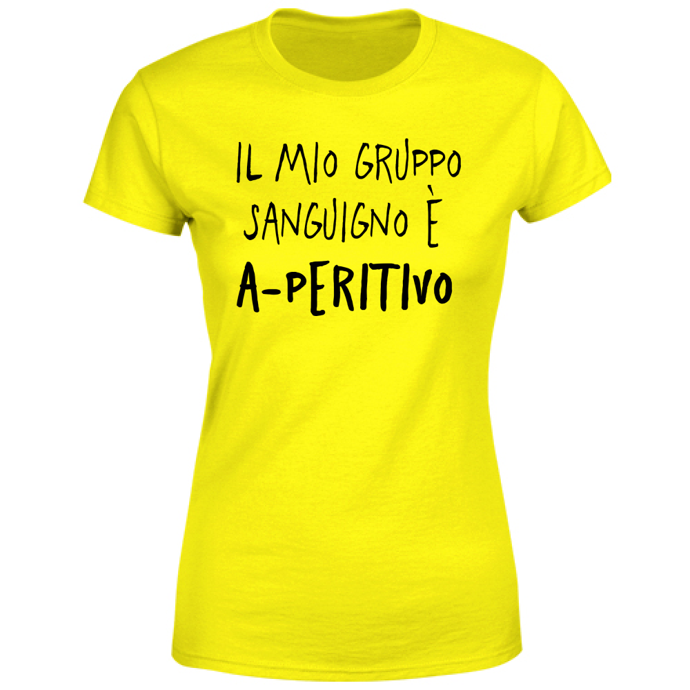 T-Shirt Donna Gruppo sanguigno - Scritte Divertenti - Chiara