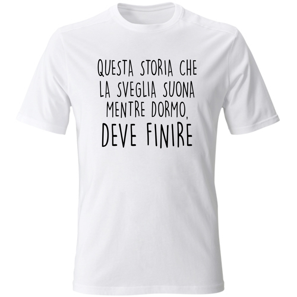 T-Shirt Unisex Mentre dormo - Scritte Divertenti - Chiara