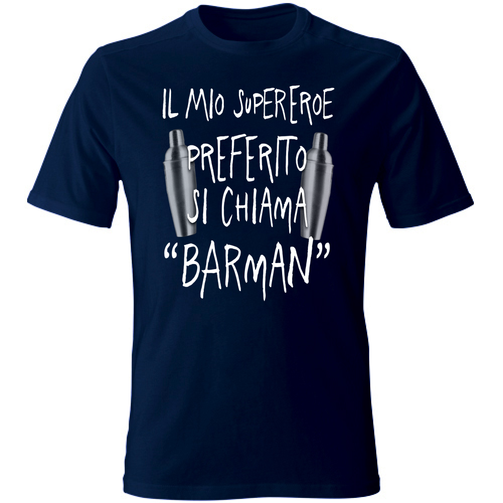 T-Shirt Unisex Large Supereroe preferito - Scritte Divertenti