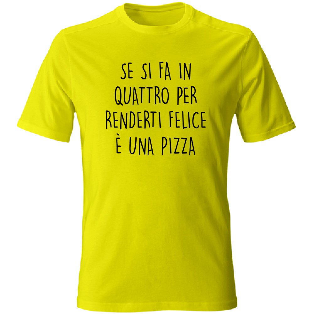 T-Shirt Unisex Pizza - Scritte Divertenti - Chiara