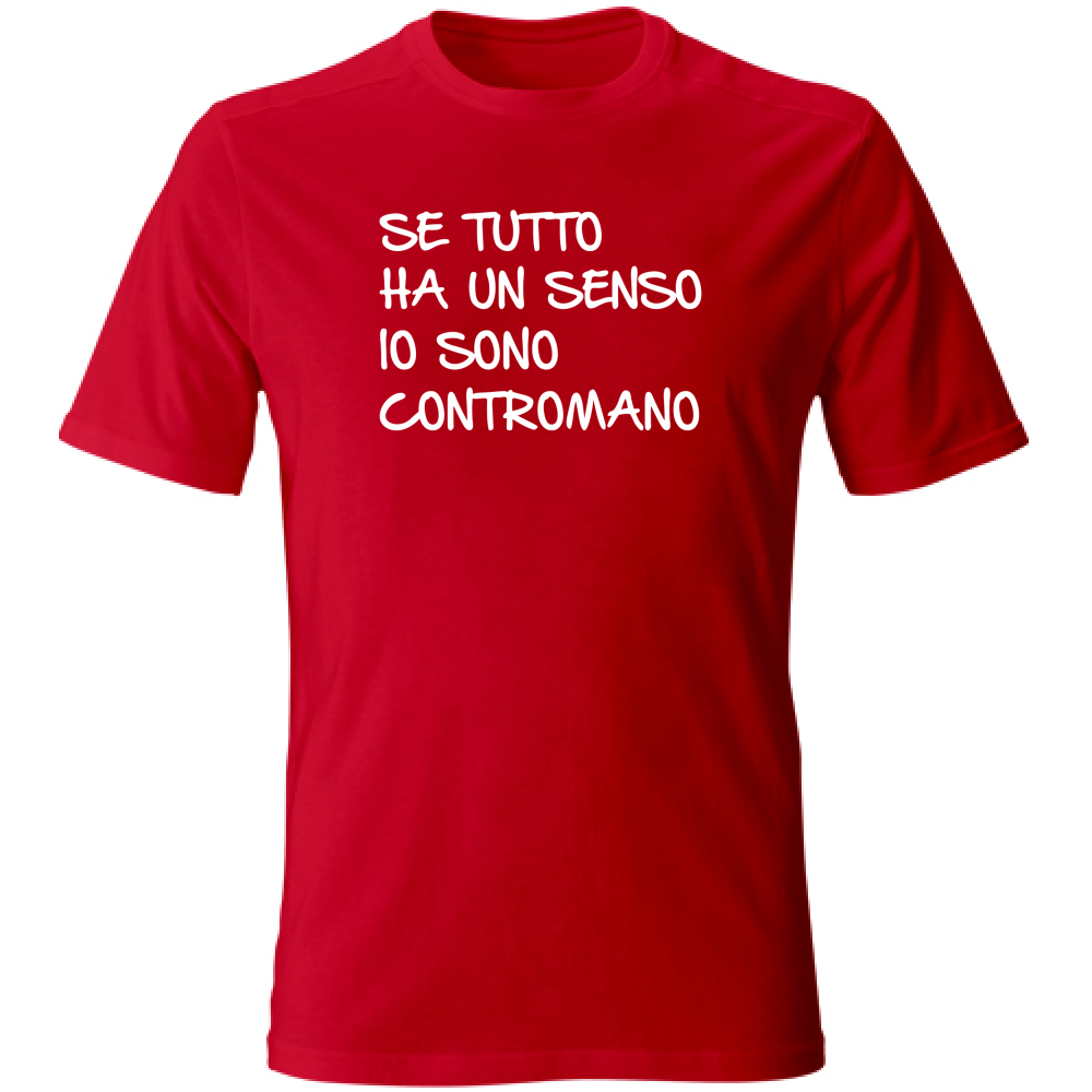 T-Shirt Unisex Large Contromano - Scritte Divertenti