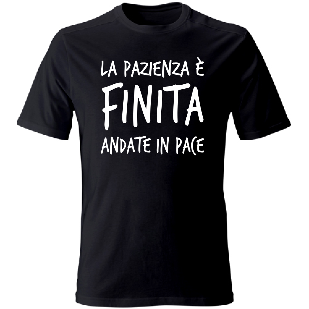 T-Shirt Unisex Pazienza finita - Scritte Divertenti