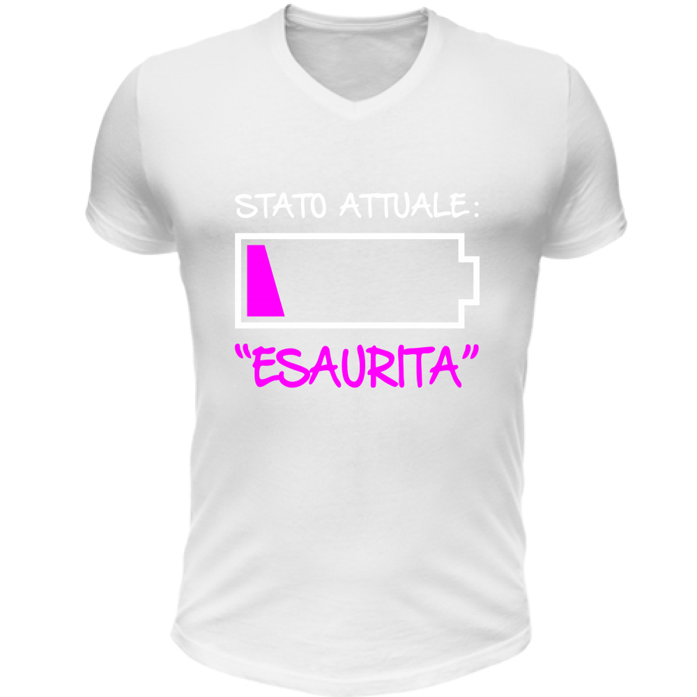 T-Shirt Unisex Scollo V Stato attuale: Esaurita - Scritte Divertenti