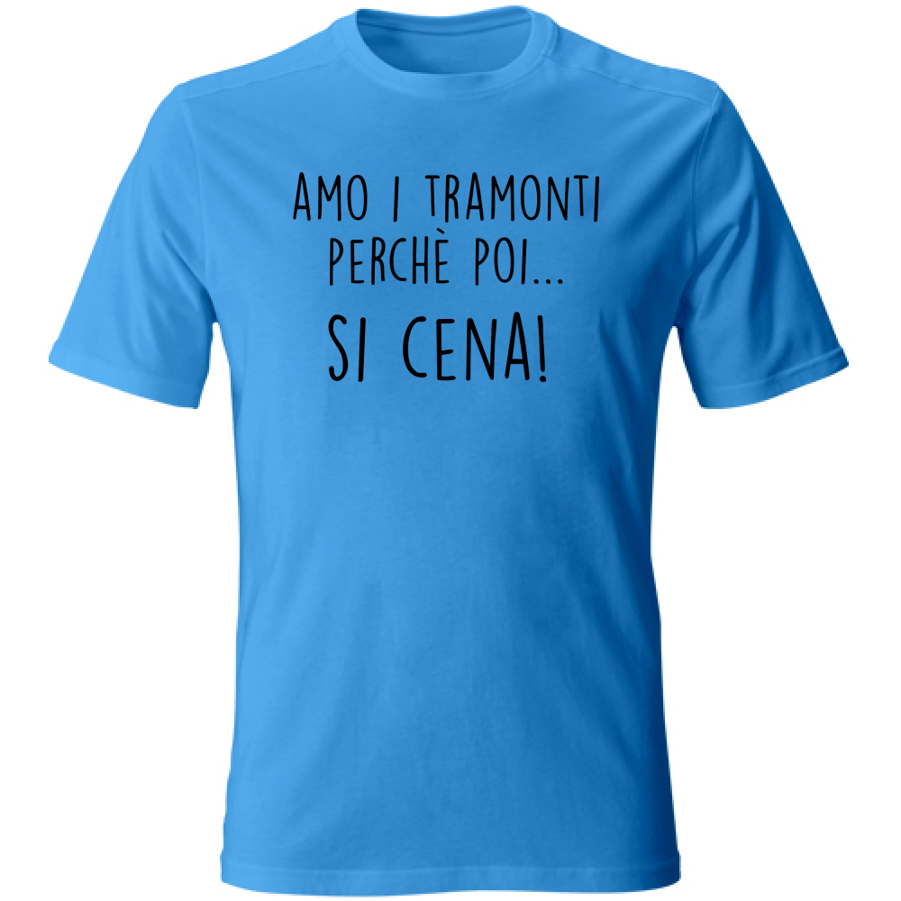 T-Shirt Unisex Si cena - Scritte Divertenti - Chiara