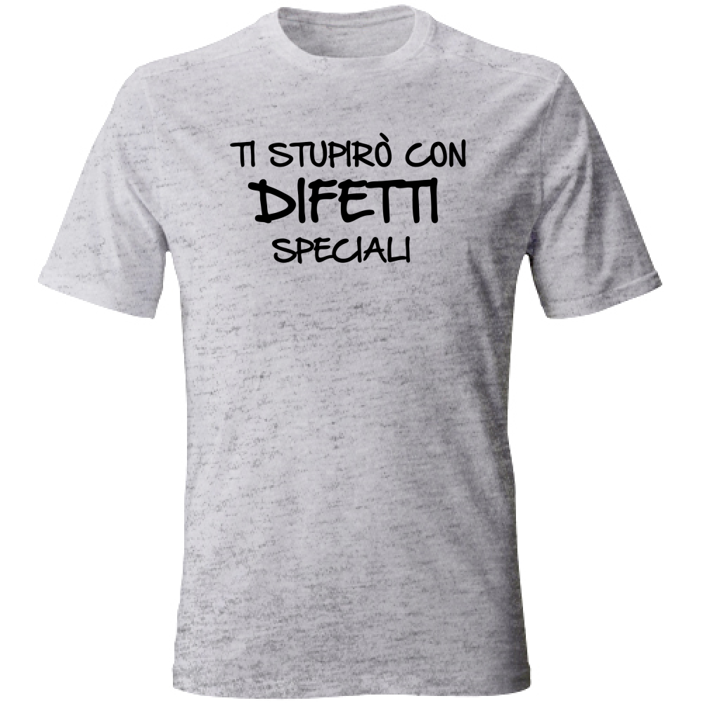 T-Shirt Unisex Difetti speciali - Scritte Divertenti - Chiara