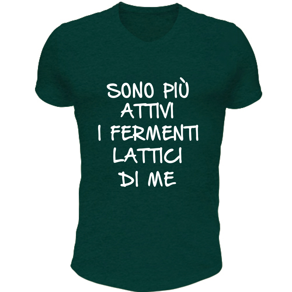 T-Shirt Unisex Scollo V Fermenti lattici - Scritte Divertenti