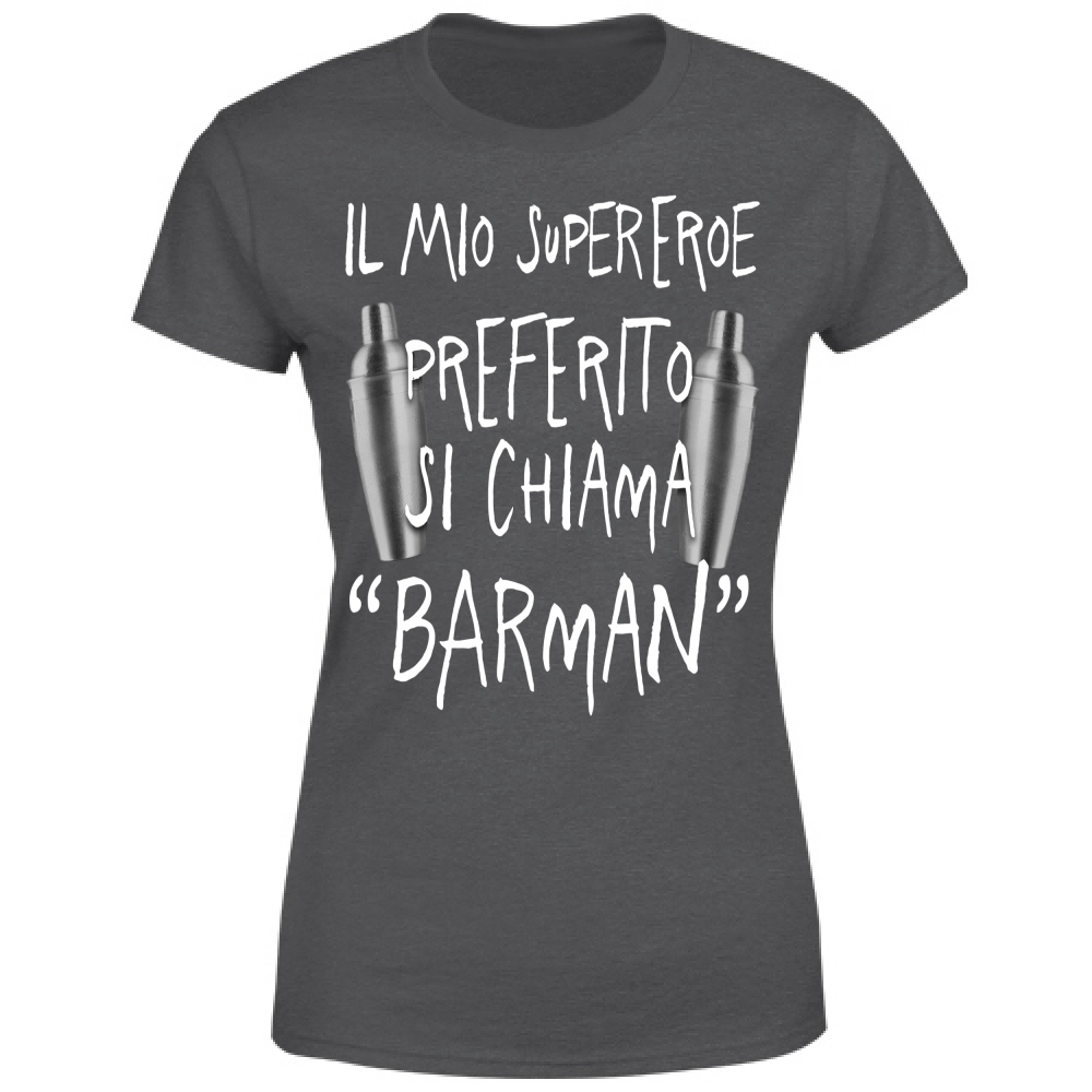 T-Shirt Donna Supereroe preferito - Scritte Divertenti