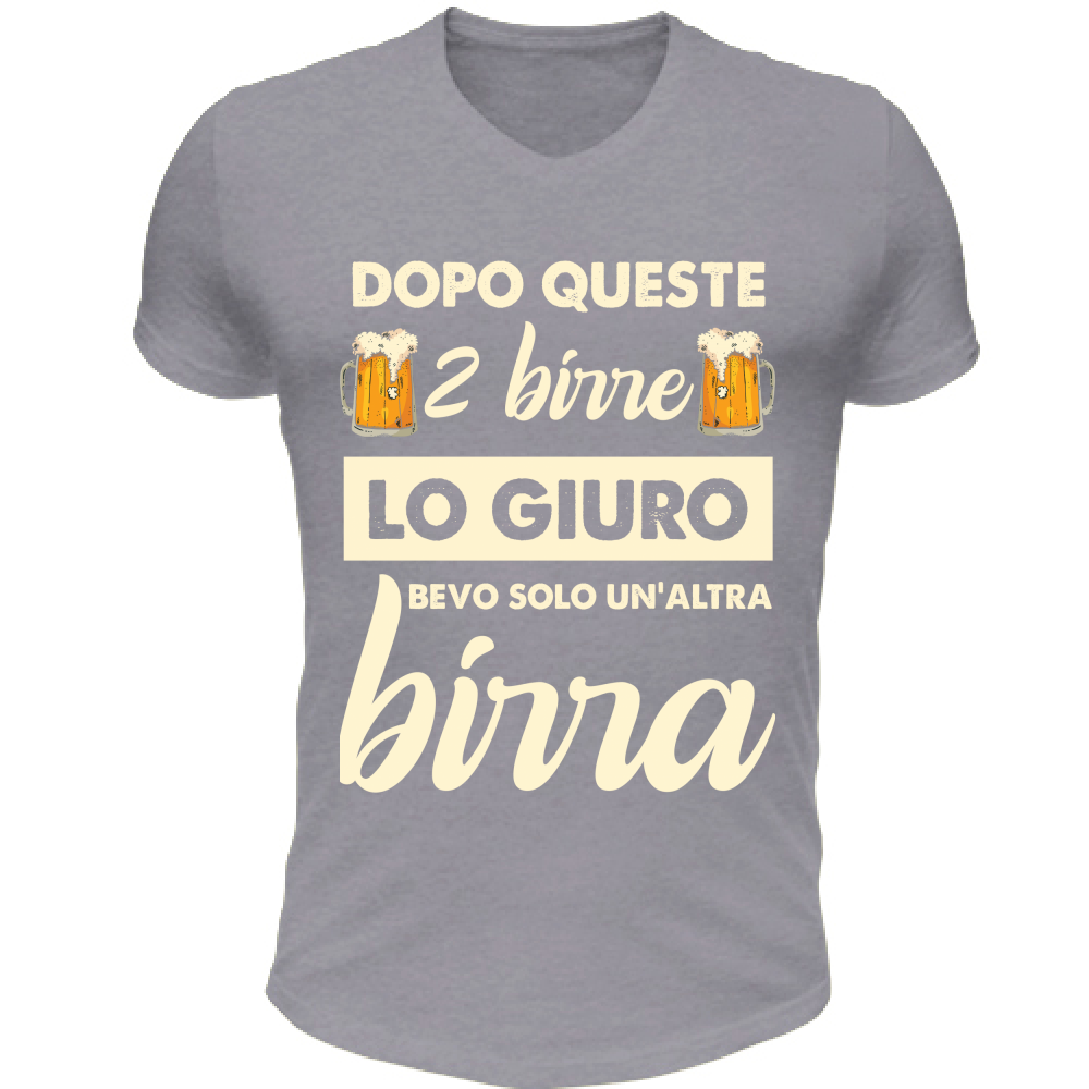 T-Shirt Unisex Scollo V 2 birre + 1 birra