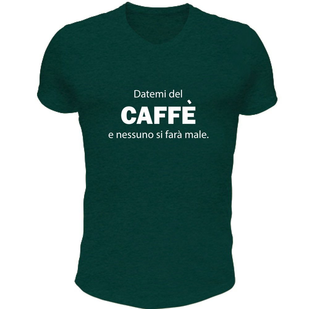 T-Shirt Unisex Scollo V Datemi del caffè