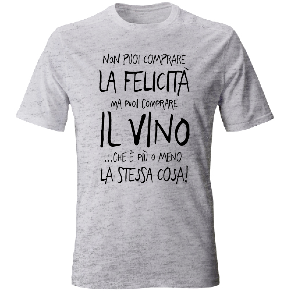 T-Shirt Unisex Felicità - Scritte Divertenti - Chiara