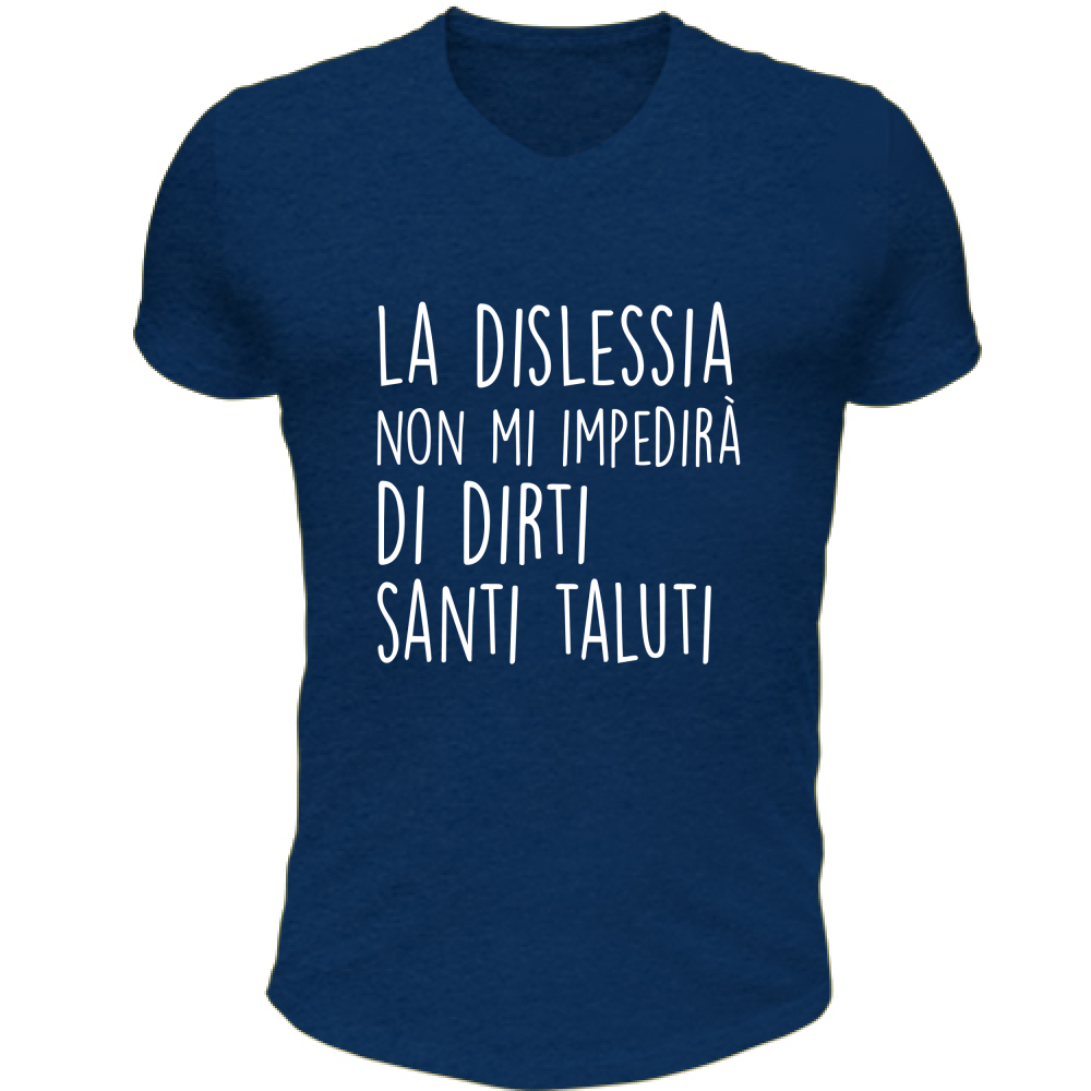 T-Shirt Unisex Scollo V Santi Taluti - Scritte Divertenti