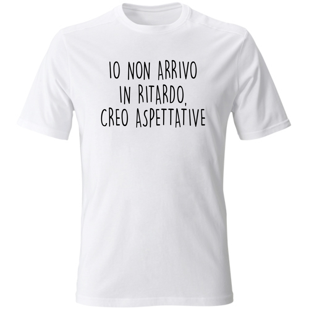 T-Shirt Unisex Aspettative - Scritte Divertenti - Chiara