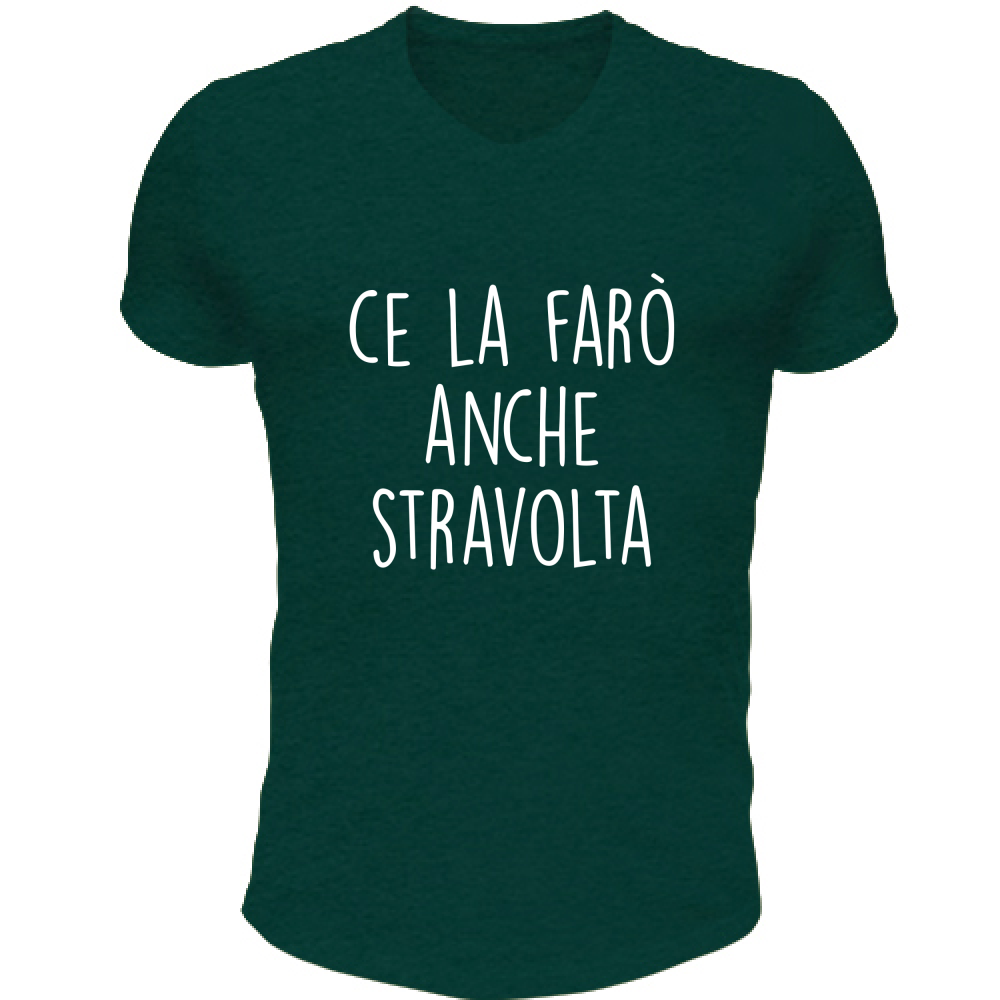 T-Shirt Unisex Scollo V Stravolta - Scritte Divertenti