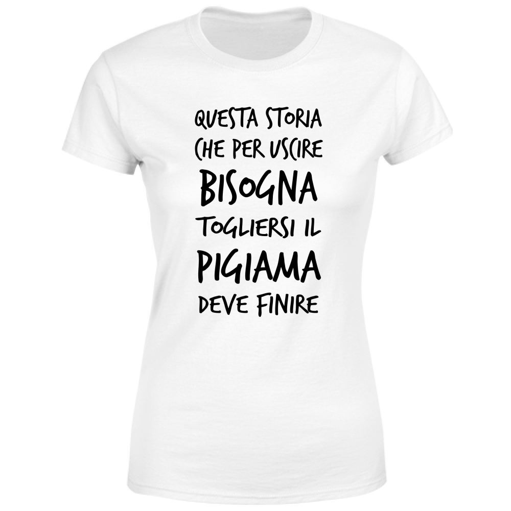 T-Shirt Donna Pigiama - Scritte Divertenti - Chiara