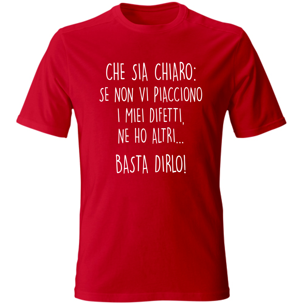 T-Shirt Unisex Difetti - Scritte Divertenti