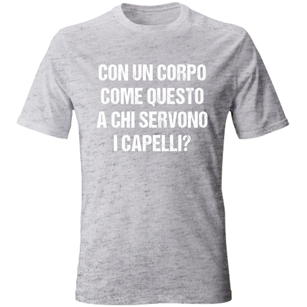 T-Shirt Unisex Capelli - Scritte Divertenti - scura