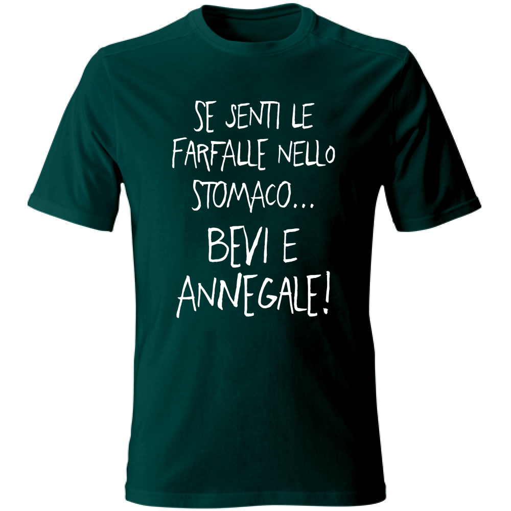 T-Shirt Unisex Farfalle nello stomaco - Scritte Divertenti