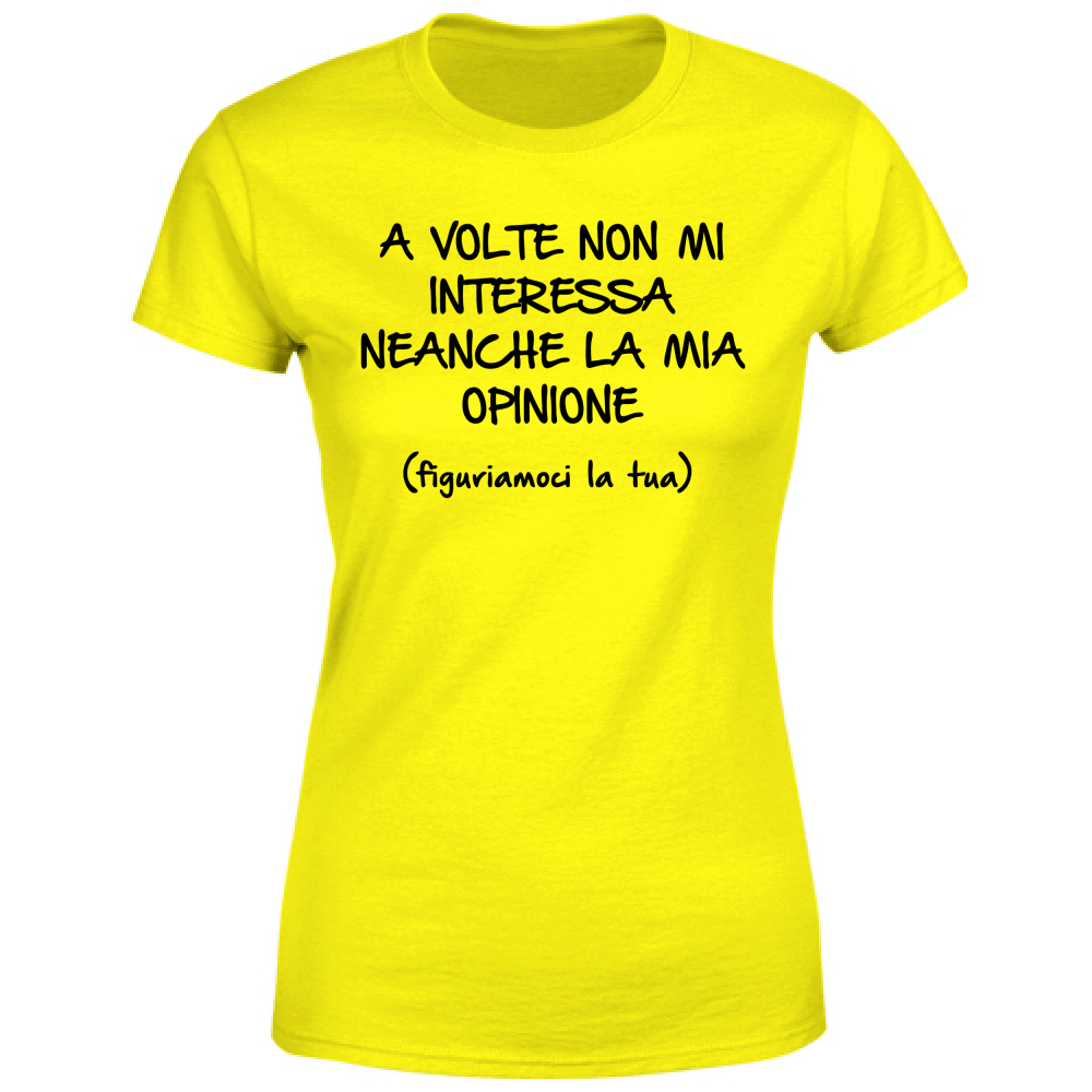 T-Shirt Donna Non mi interessa - Scritte Divertenti - Chiara