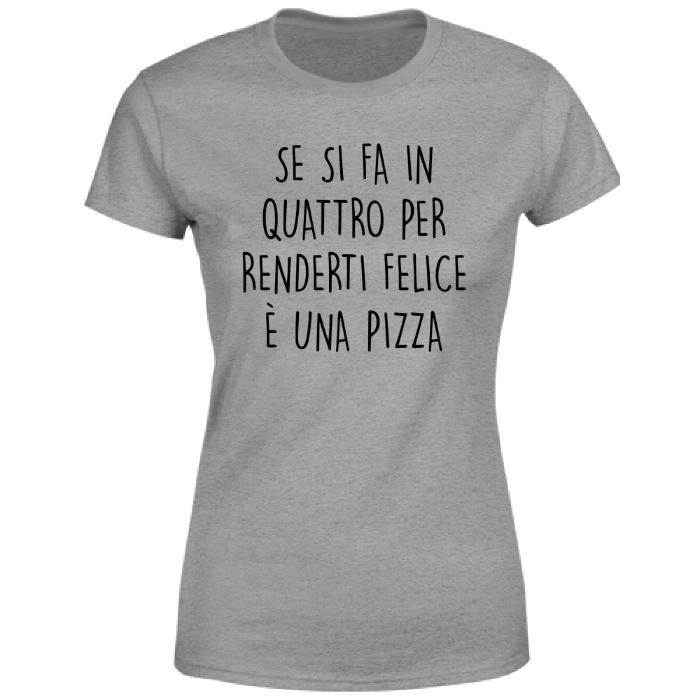 T-Shirt Donna Pizza - Scritte Divertenti - Chiara