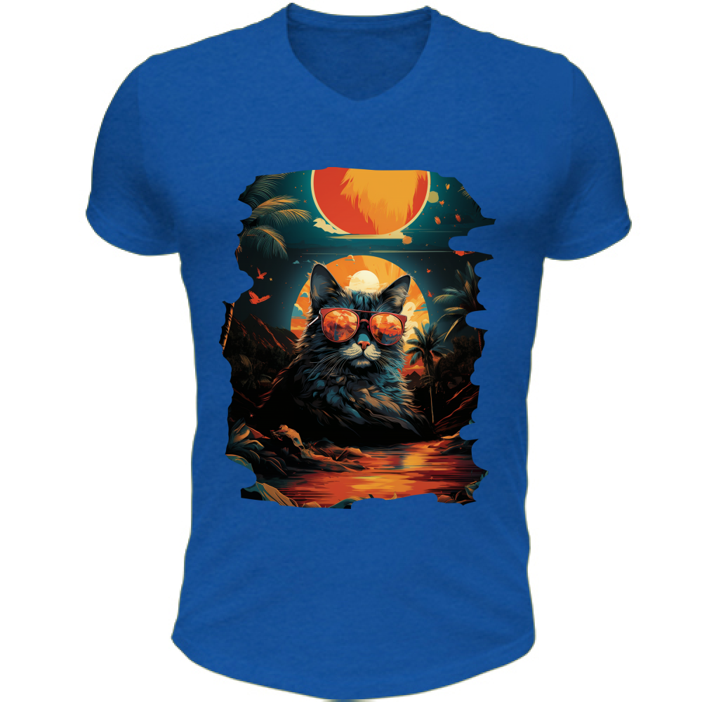 T-Shirt Unisex Scollo V Cat from Miami