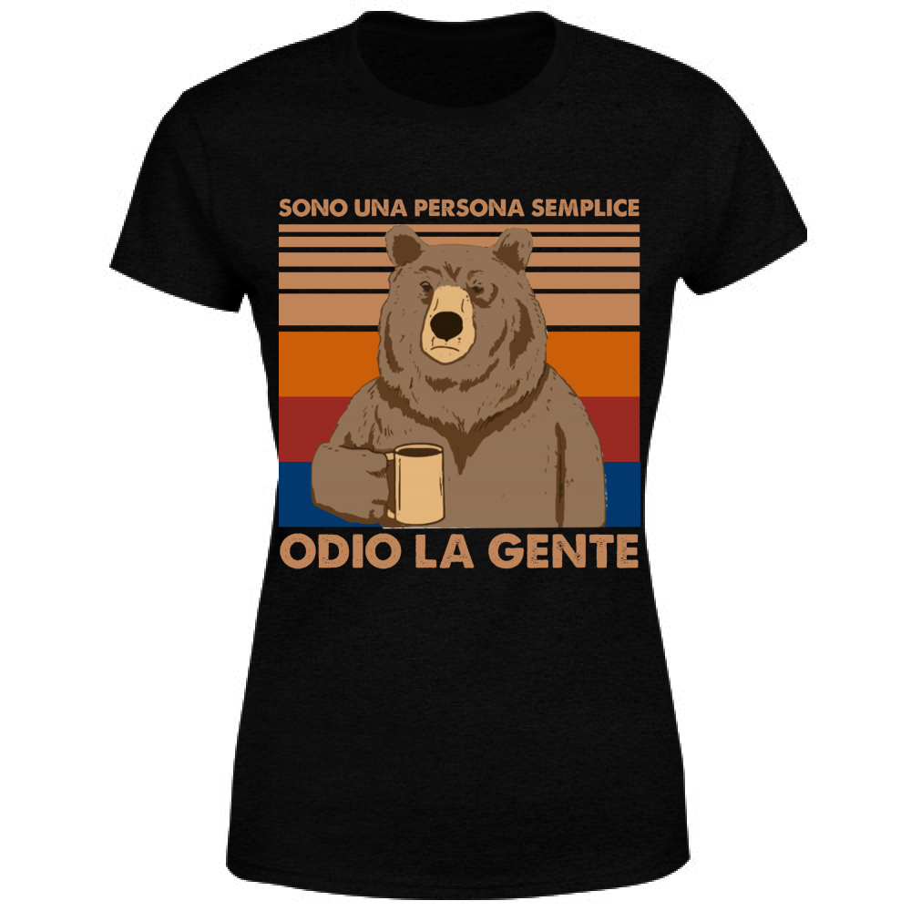 T-Shirt Donna Orso caffe