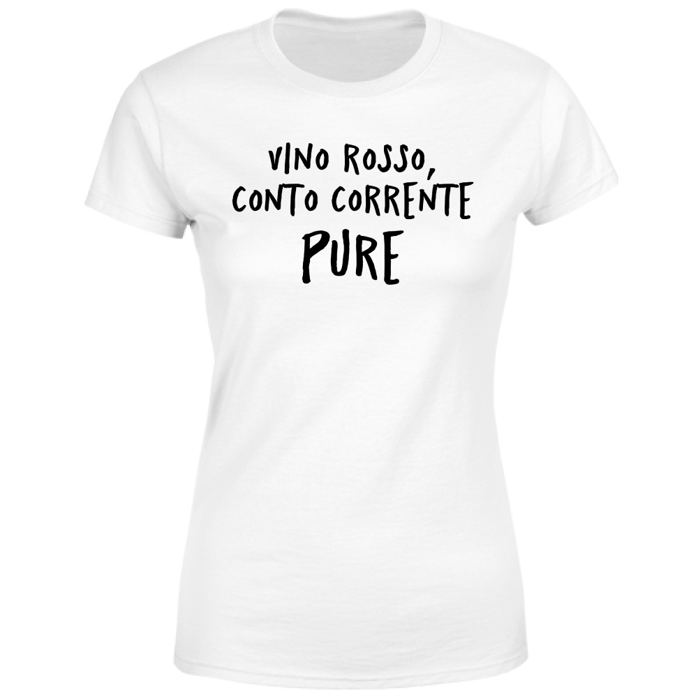 T-Shirt Donna Conto corrente - Scritte Divertenti - Chiara