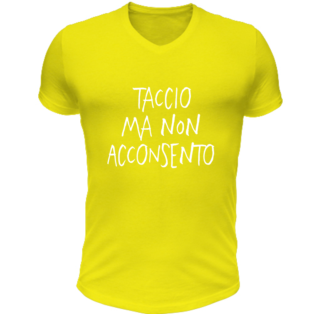 T-Shirt Unisex Scollo V Taccio - Scritte Divertenti