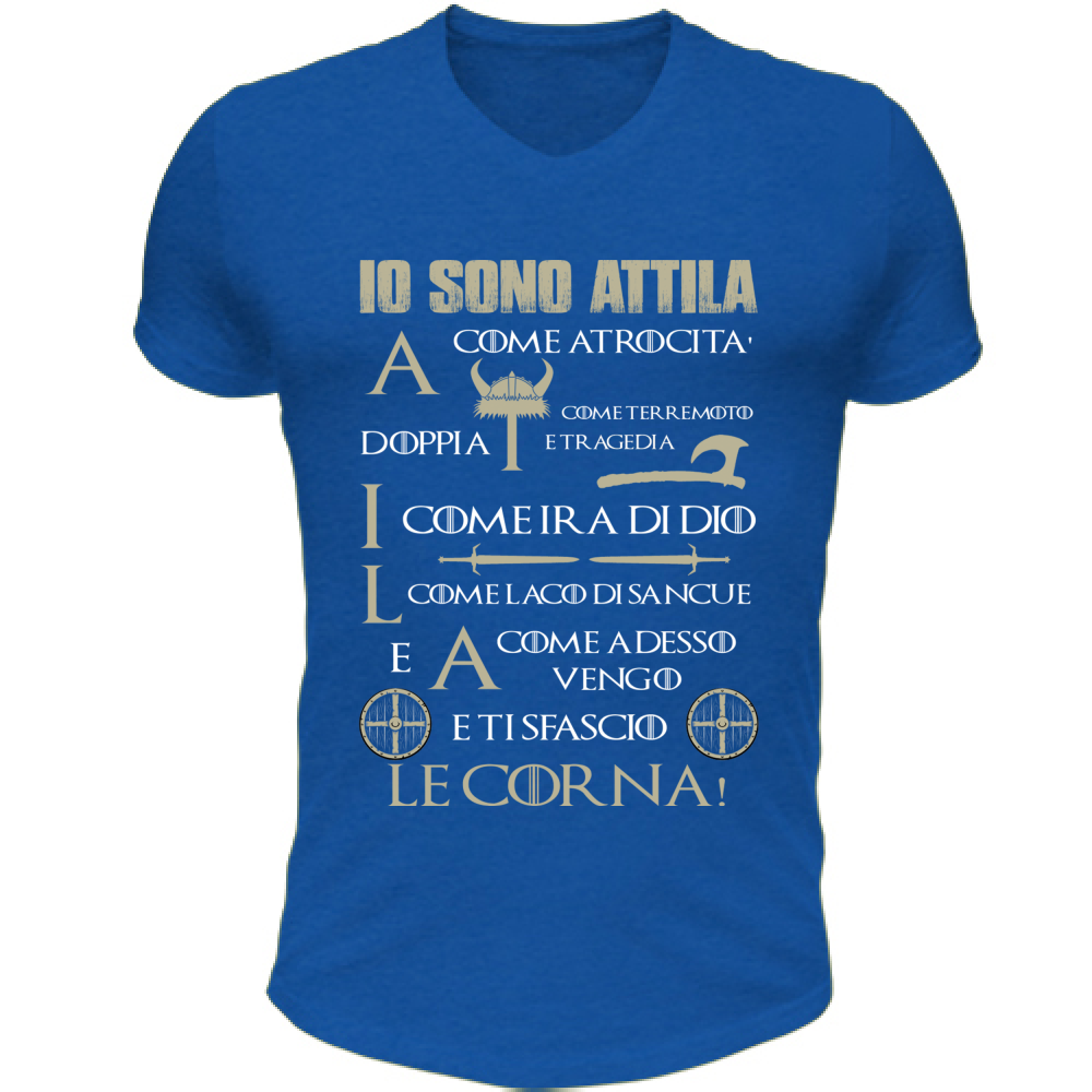 T-Shirt Unisex Scollo V Sono Attila