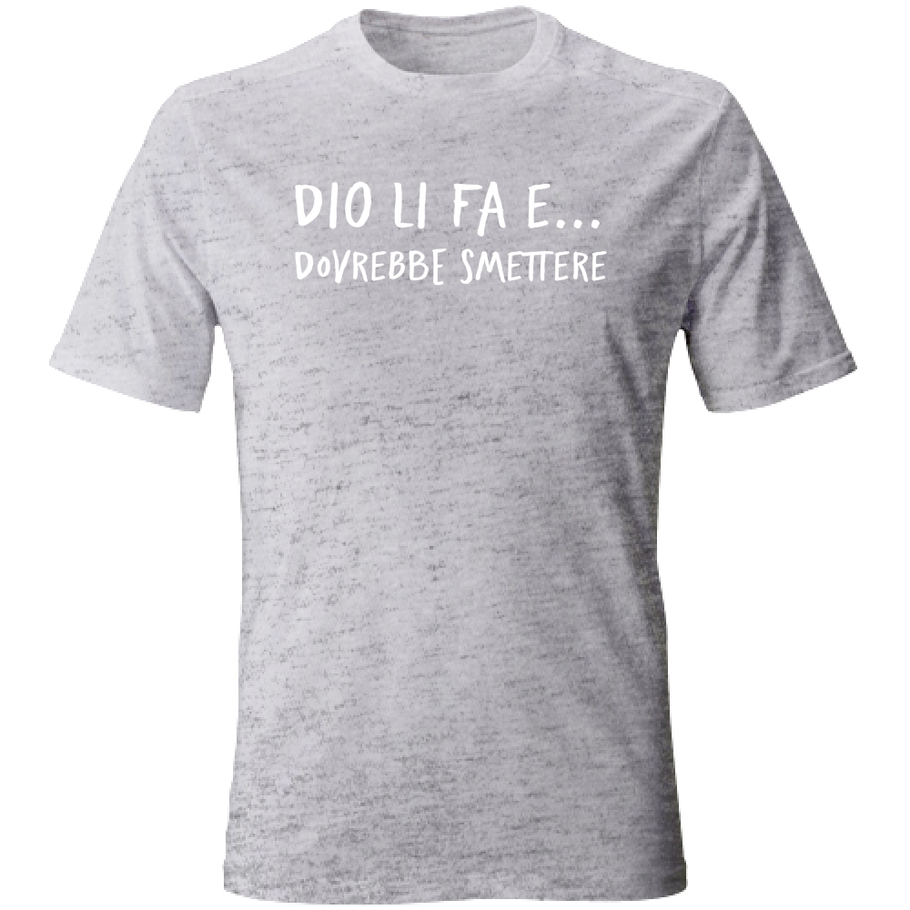 T-Shirt Unisex Dovrebbe smettere - Scritte Divertenti