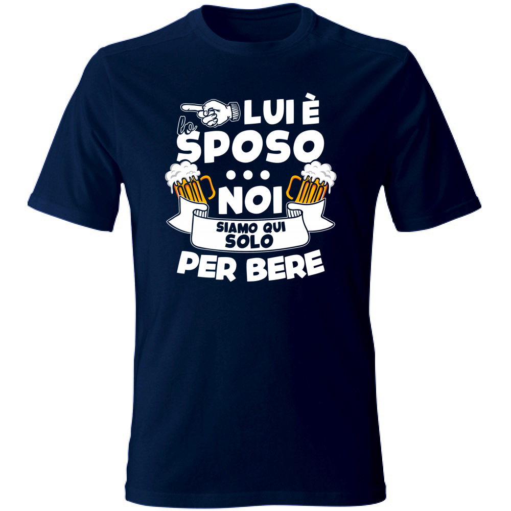 T-Shirt Unisex Large Maglietta - Addio al Celibato - Per bere - scura