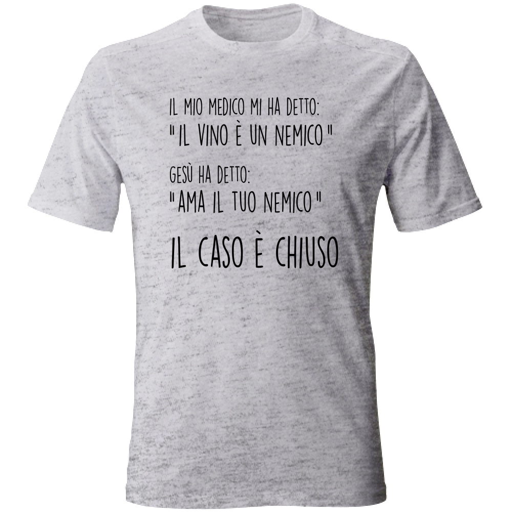 T-Shirt Unisex Caso chiuso - Scritte Divertenti - Chiara