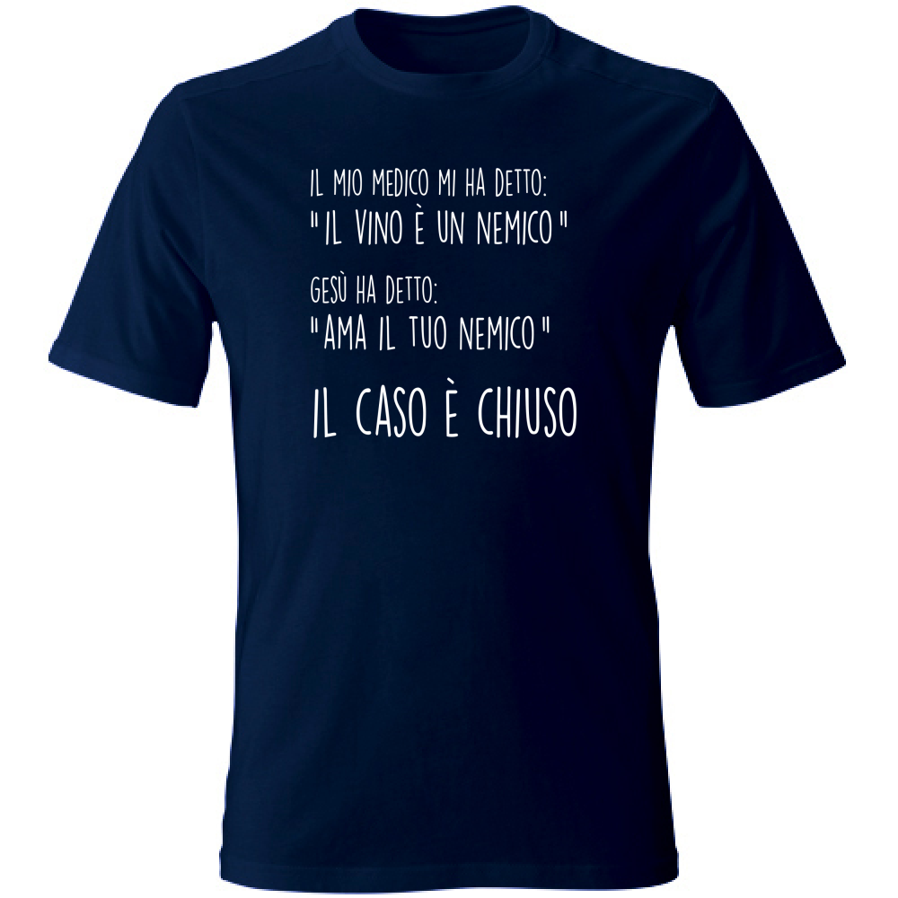 T-Shirt Unisex Large Il caso è chiuso - Scritte Divertenti