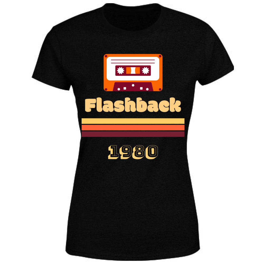 T-Shirt Donna Flashback Retro - Personalizzabile
