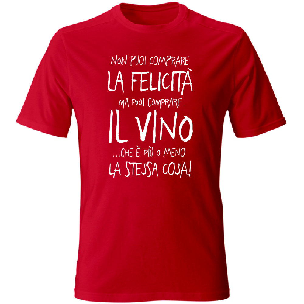 T-Shirt Unisex Large Puoi comprare il Vino - Scritte Divertenti