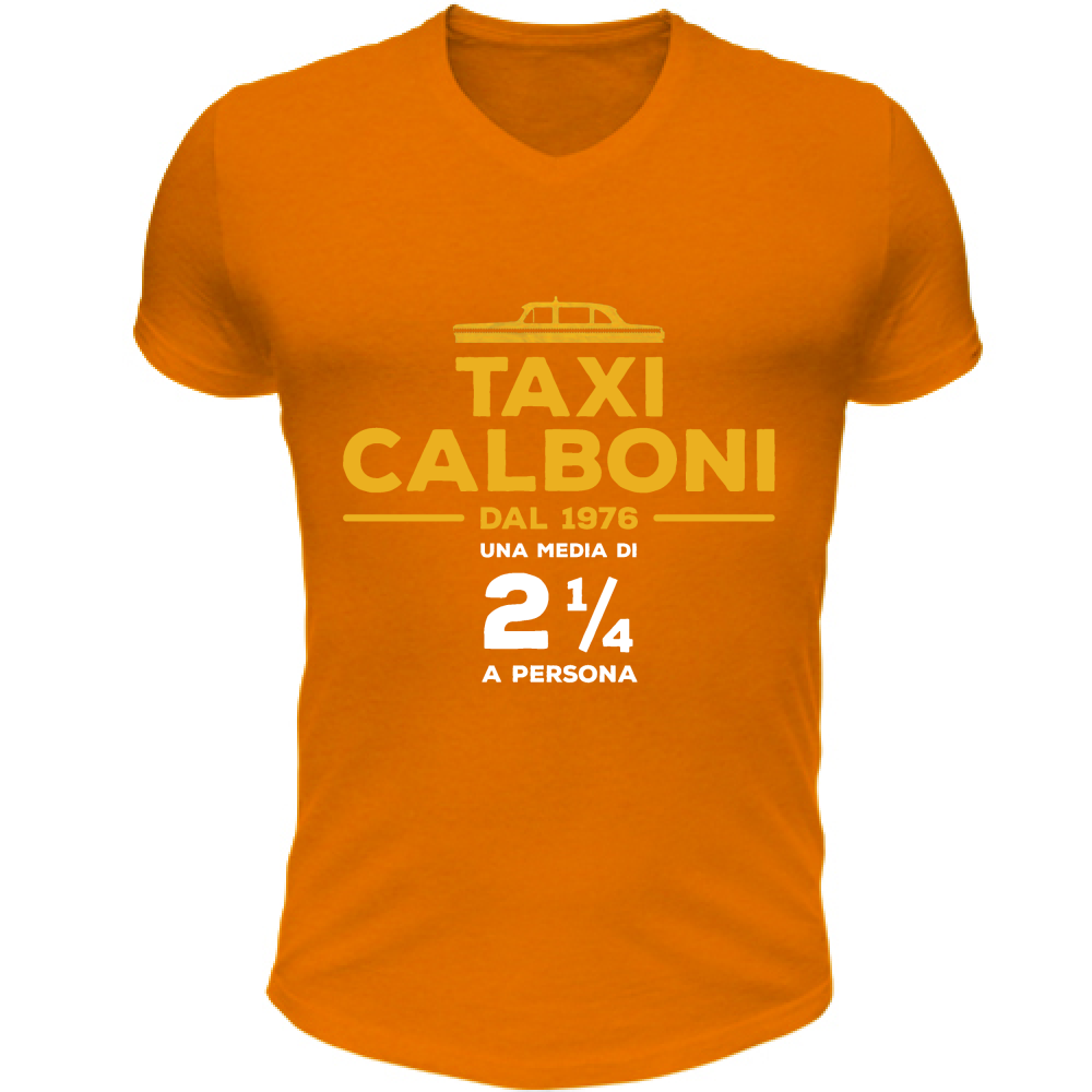T-Shirt Unisex Scollo V Taxi Calboni