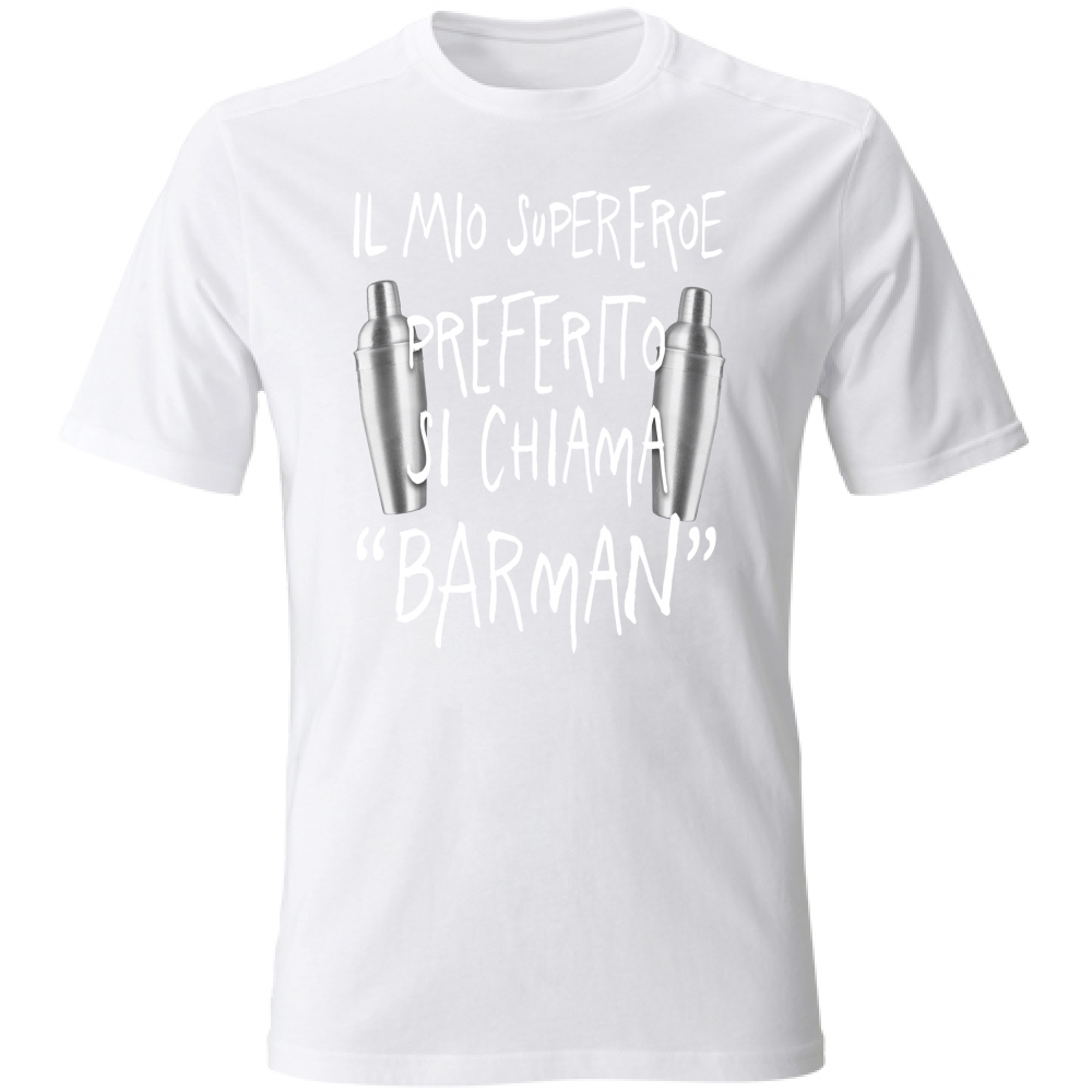 T-Shirt Unisex Large Supereroe preferito - Scritte Divertenti