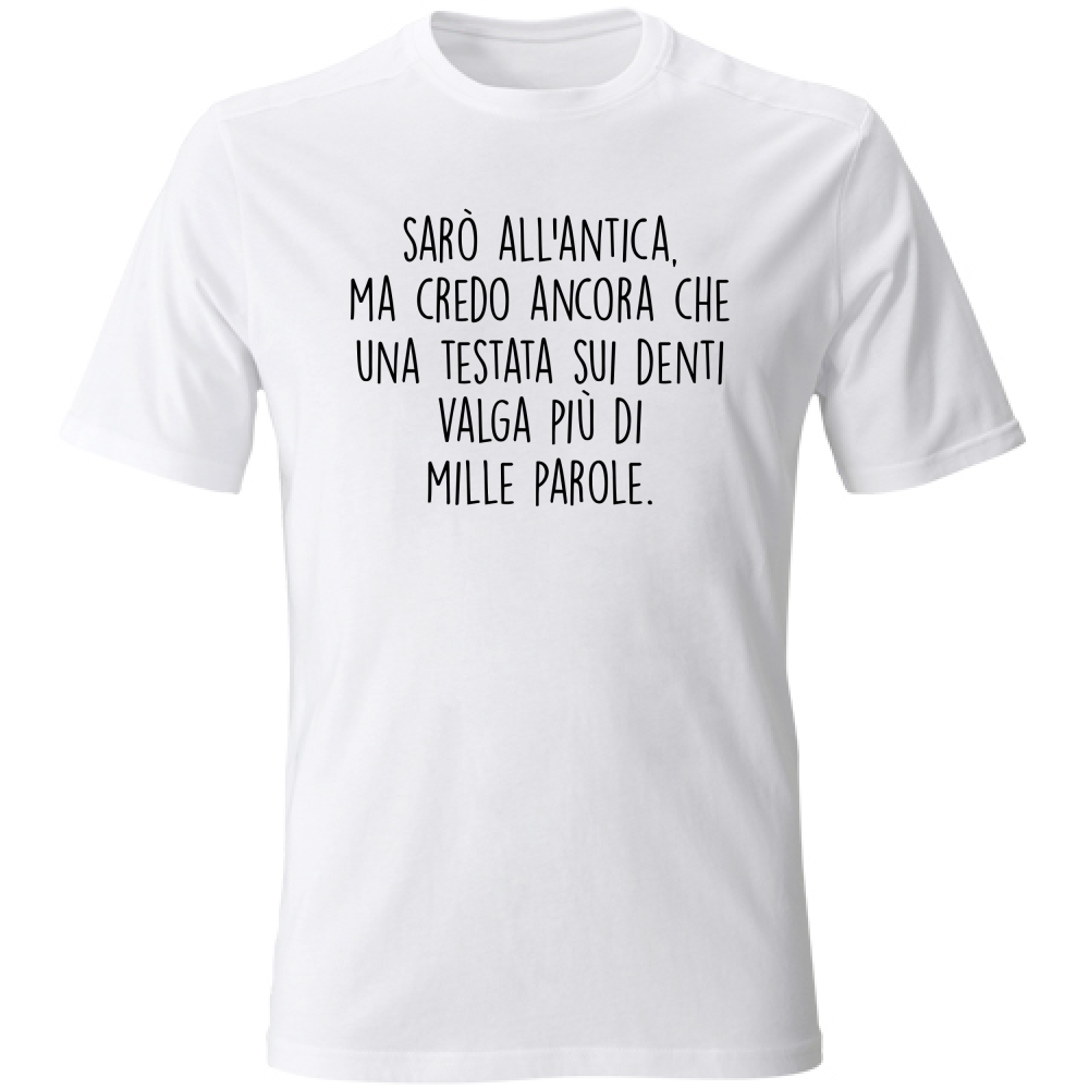 T-Shirt Unisex All'antica - Scritte Divertenti - Chiara