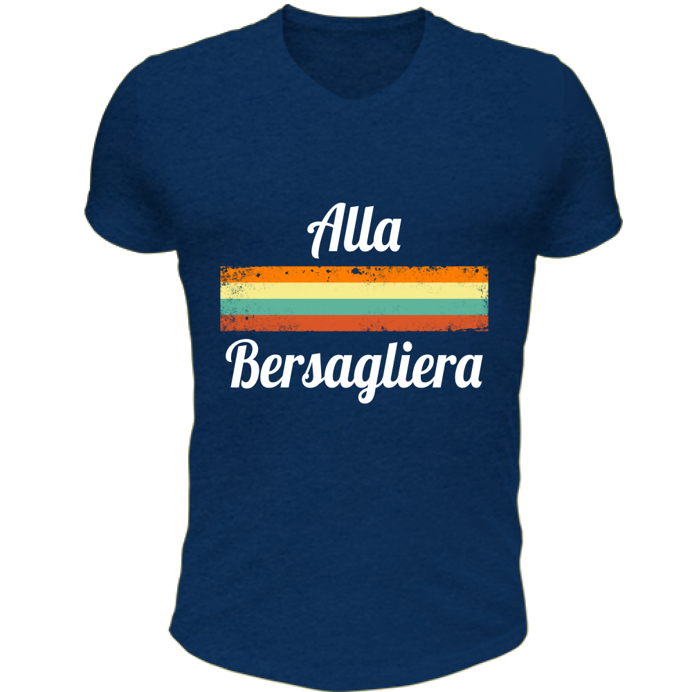 T-Shirt Unisex Scollo V Alla Bersagliera