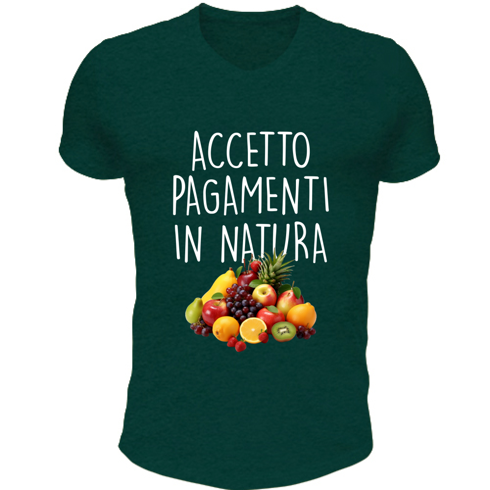 T-Shirt Unisex Scollo V In natura - Scritte Divertenti