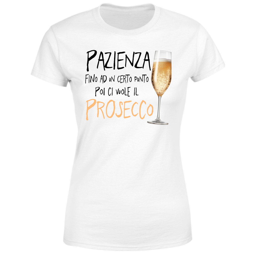 T-Shirt Donna Pazienza - Scritte Divertenti - Chiara